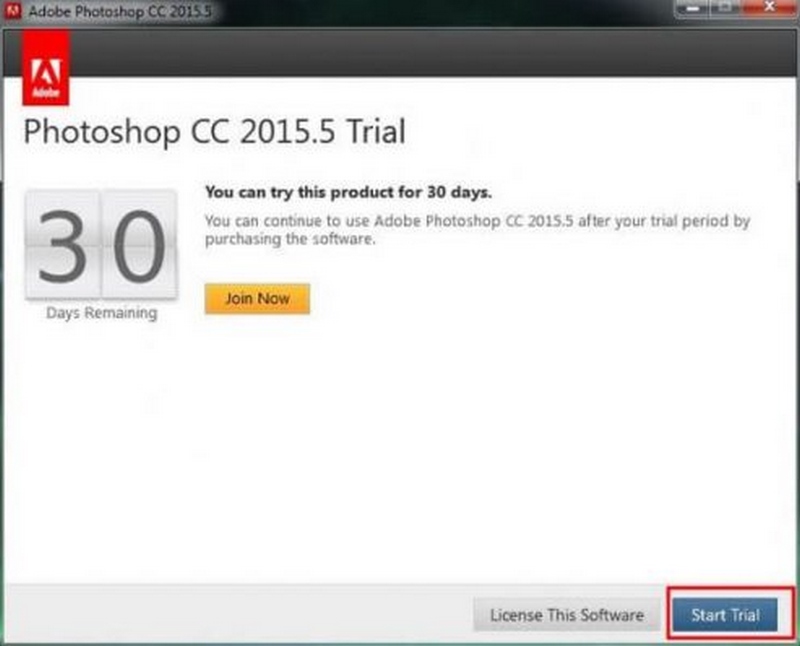 photoshop cc 2015 nhan start trial de tai