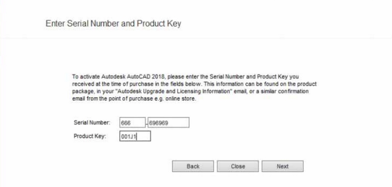 Cần nhập số seri và mã khóa sản phẩm AutoCAD 2016
