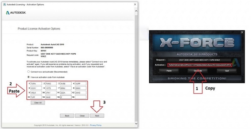 autocad 2019 copy code o activation 2