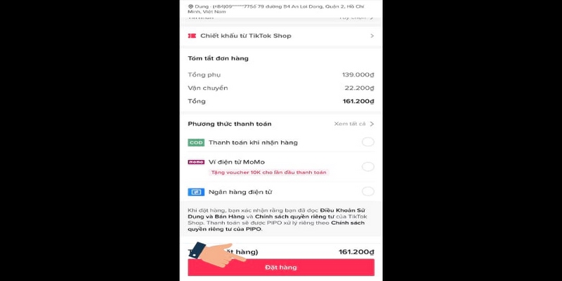 cach mua hang tren tiktok xac nhan dat hang