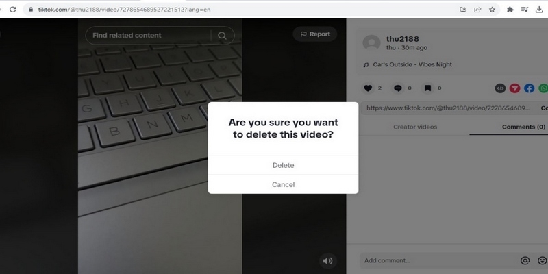cach xoa video tiktok he thong can xac nhan