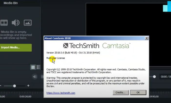 camtasia 2018 kich hoat thanh cong