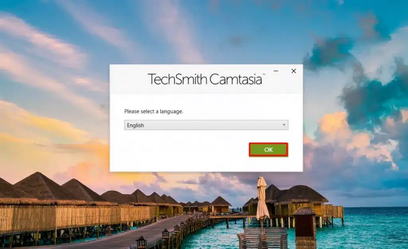 camtasia 2022 chon ngon ngu