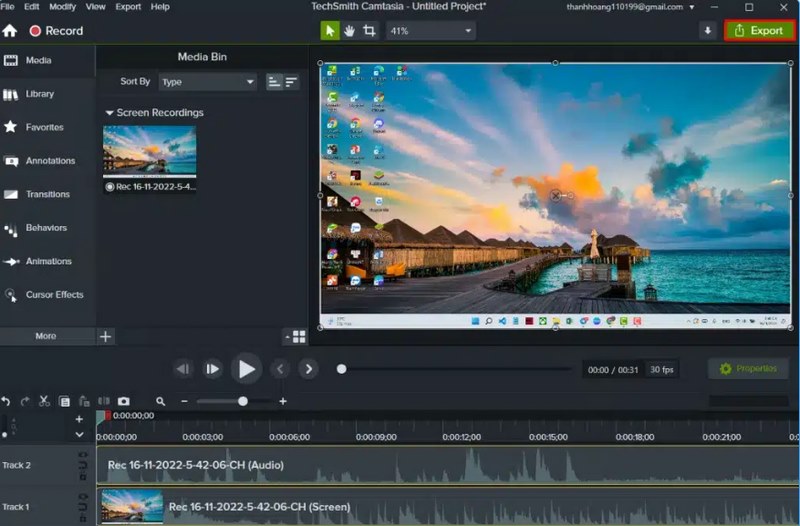 camtasia 2022 cong cu chinh sua