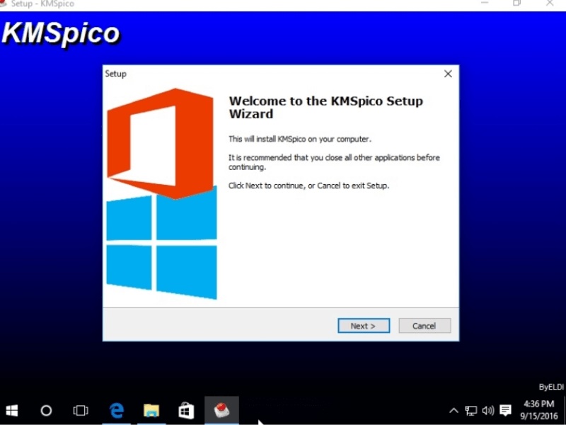 Bạn có thể cài đặt và sử dụng KMSPico cho Windows 10 từ bản Setup
