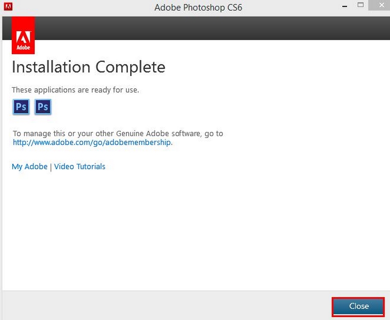 photoshop cs6 chon close