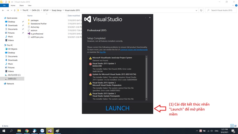 visual studio 2013 hoan thanh buoc cai dat