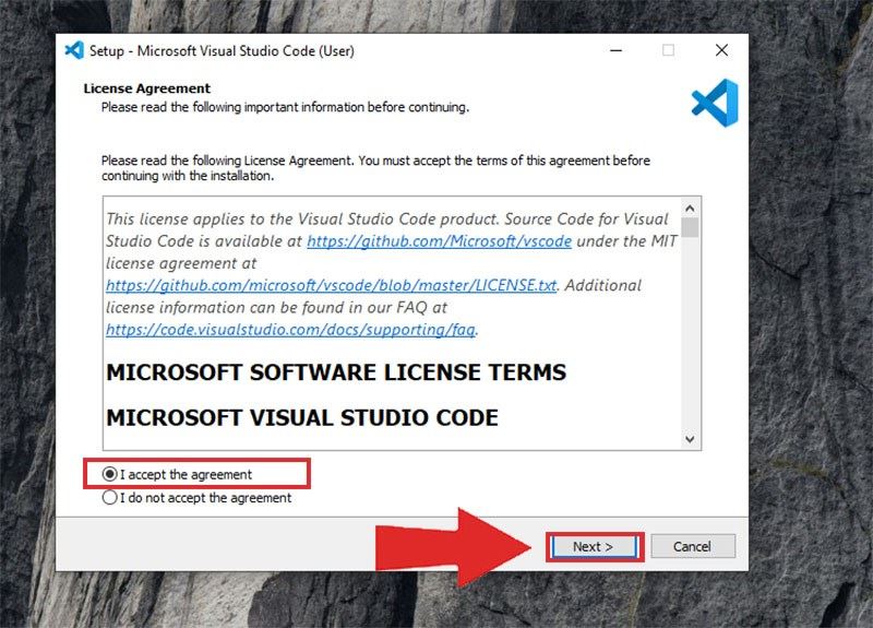 visual studio 2015 dong y voi dieu kien cua he thong