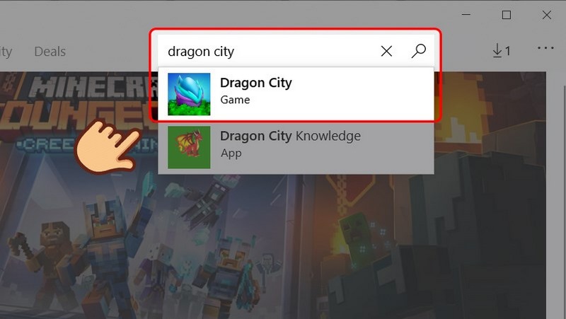 Hướng Dẫn Tải Dragon City APK Cho Android – Xây Dựng Thành Phố Rồng! 2 Các bạn hãy tìm kiếm tên trò chơi tại microsoft store
