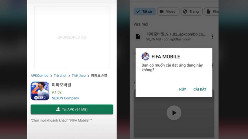 Download FIFA Mobile Nexon APK Cho Android – Trải Nghiệm Bóng Đá Đỉnh! 4 Các bạn chỉ cần xác nhận cài đặt là có thể trải nghiệm