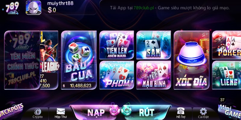 Game bài 789Club thu hút nhiều lượt trải nghiệm mỗi ngày