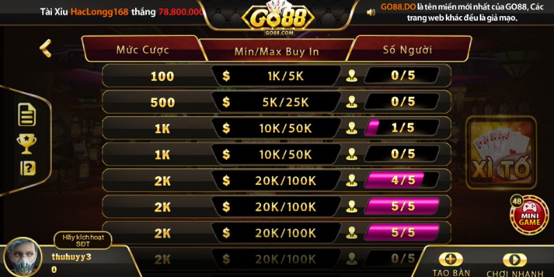 Kho game bài đa dạng thu hút hội viên tham gia