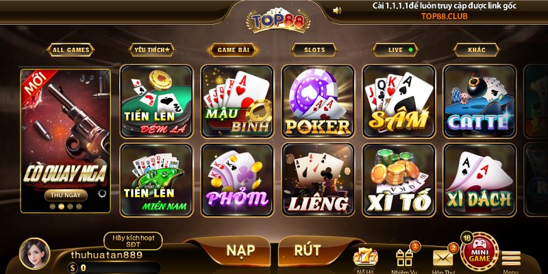 Game Bài Top88 Sở Hữu Kho Game Phong Phú Dễ Tiếp Cận 3 Trải nghiệm game bài Top88 dễ dàng và thuận tiện