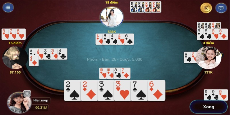 Danh mục game bài vô cùng đa dạng