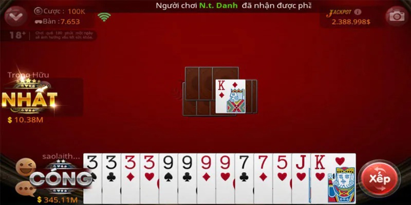 Tại game bài Hitclub, tiến lên được nâng cấp với giao diện đẹp mắt